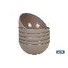 BOL MODELO ALBAHACA 950ML COLOR PIEDRA 17X7CM   CAJA 6 UNID.