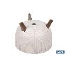 MACETA CON PATAS Y FILTRO DE DRENAJE COLOR BLANCO WPC Ø 330 X 234  MM 12,4 L VENTA UNITARIA