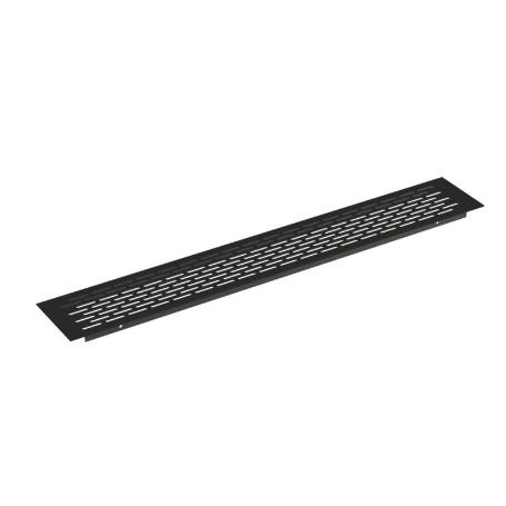 REJILLA VENTILZACIÓN ZÓCALO ALUMINIO ACABADO NEGRO MEDIDA REJILLA 450X70