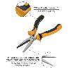 ALICATES BOCA PLANA 150 MM. ACERO DIN 5745 ALICATES PUNTA PLANA, ALICATES BOCA PLANA LARGA,