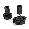 PATA DE COCINA MODELO OCTO REGULABLE 85-110MM ACABADO NEGRO SIN TETÓN EXTENSIÓN 80-110 (UNIDADES 4)