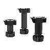 PATA DE COCINA MODELO OCTO REGULABLE 85-110MM ACABADO NEGRO SIN TETÓN EXTENSIÓN 80-110 (UNIDADES 4)