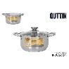 20 CMS. CACEROLA ACERO INOXIDABLE APTA PARA INDUCCION CON TAPA CRISTAL NEW NERON 4 LTS. QUTTIN