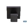 PERCHA NEGRA MATE DE ACERO CON DISEÑO CUADRADO GAMA FAIAL 5,5 X 6 X 5,5 CM