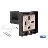 PERCHA NEGRA MATE DE ACERO CON DISEÑO CUADRADO GAMA FAIAL 5,5 X 6 X 5,5 CM