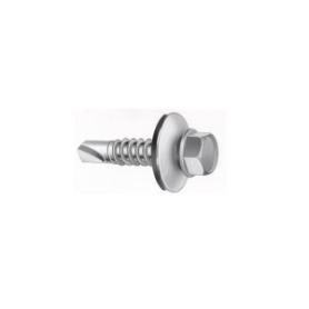 TORNILLO BROCA ROSCA CHAPA CABEZA HEXAGONAL DIN 7504-K ARANDELA P-16 ZINCADO LARG.R/CHAPA 32MM Ø ROSCA CHAPA 5.5MM