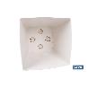MACETA O MACETERO GAMA TEXTIL CUADRADA COLOR BLANCO PP 298 X 298 X 300 MM 18 L VENTA UNITARIA9