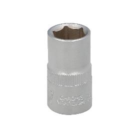 LLAVE VASO 1/2 HEXAGONAL 15 MM. PERFIL DE 6 CARAS. ACERO CROMO VANADIO, ARISTAS REDONDAS