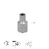 LLAVE VASO 1/2 HEXAGONAL 8 MM. PERFIL DE 6 CARAS. ACERO CROMO VANADIO, ARISTAS REDONDAS