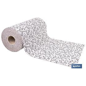 ROLLO DE ALFOMBRA EN MOSAICOS VANGUARDISTA 50% ALGODÓN 50% POLIÉSTER 50 CM X 15 M