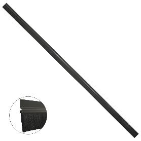 BURLETE PARA PUERTAS DE GARAJE ALUMINIO NEGRO CON CEPILLO 2,5 M. CEPILLO DE PUERTA, BURLETE GARAJE, BURLETE CEPILLO