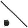 BURLETE PARA PUERTAS DE GARAJE ALUMINIO NEGRO CON CEPILLO 2,5 M. CEPILLO DE PUERTA, BURLETE GARAJE, BURLETE CEPILLO