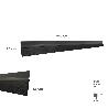 BURLETE PARA PUERTAS DE GARAJE ALUMINIO NEGRO CON CEPILLO 2,5 M. CEPILLO DE PUERTA, BURLETE GARAJE, BURLETE CEPILLO