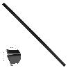 BURLETE PARA PUERTAS DE GARAJE ALUMINIO NEGRO CON GOMA 2,5 M. PERFIL BAJO COCHERA CEPILLO DE PUERTA, BURLETE GARAJE