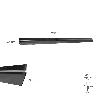 BURLETE PARA PUERTAS DE GARAJE ALUMINIO NEGRO CON GOMA 2,5 M. PERFIL BAJO COCHERA CEPILLO DE PUERTA, BURLETE GARAJE