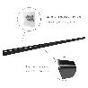 BURLETE PARA PUERTAS DE GARAJE ALUMINIO NEGRO CON GOMA 2,5 M. PERFIL BAJO COCHERA CEPILLO DE PUERTA, BURLETE GARAJE