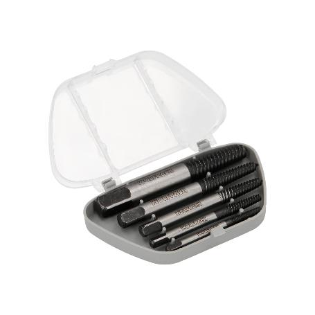 JUEGO EXTRACTORES CONICOS PARA TORNILLOS (5 PIEZAS). MEDIDAS 3 A 18 MM. EXTRACTOR TORNILLOS, SACA TORNILLOS.