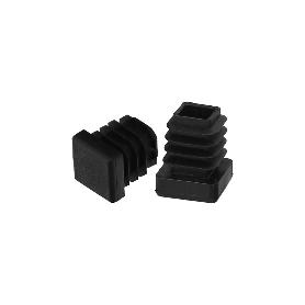 CONTERA INTERIOR PLASTICO CUADRADA 20X20 MM. COLOR NEGRO. BOLSA 200 UNIDADES. CONTERA MESA, SILLA, MUEBLES, ESTANTE