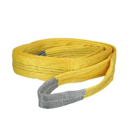 ESLINGA PLANA DOBLE BANDA 3.000 KG. FACTOR SEGURIDAD 7:1, LONGITUD: 6 METROS ANCHO 9 CM. 100% POLIESTER. COLOR AMAR