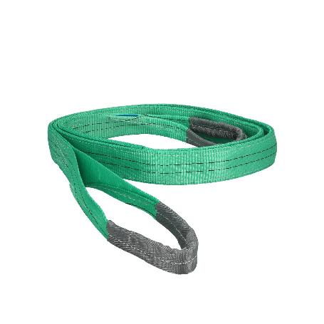 ESLINGA PLANA DOBLE BANDA 2.000 KG. FACTOR SEGURIDAD 7:1, LONGITUD: 4 METROS ANCHO 6 CM. 100% POLIESTER. COLOR VERD