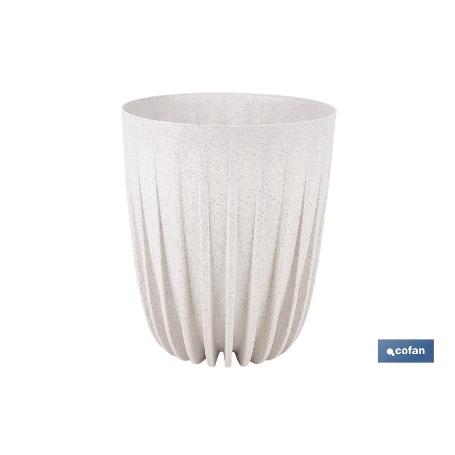 MACETA CON FILTRO DE DRENAJE A RAYAS COLOR BLANCO WPC Ø 390 X 463 MM 39,6 L VENTA UNITARIA