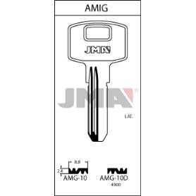 LLAVES JMA PROM. 30 LLAVES+5 GRATIS SEGURIDAD LATON MOD AMG-10D (CAJA 30 UNIDADES)