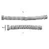 TUBERIA EXTENSIBLE AGUA ACERO INOXIDABLE CORRUGADO. LONGITUD DE 22,5 A 30 CM. TOMAS 3/4