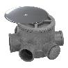 BOTE SIFÓNICO PVC TUBERIAS Ø 110 MM. SALIDAS Ø 50 Y 40 MM. ALTURA 105 MM.