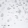 CORTINA DUCHA GOTAS GRIS 180X200 CM. IMPERMEABLE