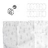 CORTINA DUCHA GOTAS GRIS 180X200 CM. IMPERMEABLE
