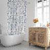 CORTINA DUCHA MATRIX AZUL 180X200 CM. IMPERMEABLE