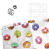 CORTINA DUCHA DONUTS 180X200 CM. IMPERMEABLE