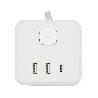 BASE CUBO 3T SCHUKO 3680W+USB+A1/A2/C