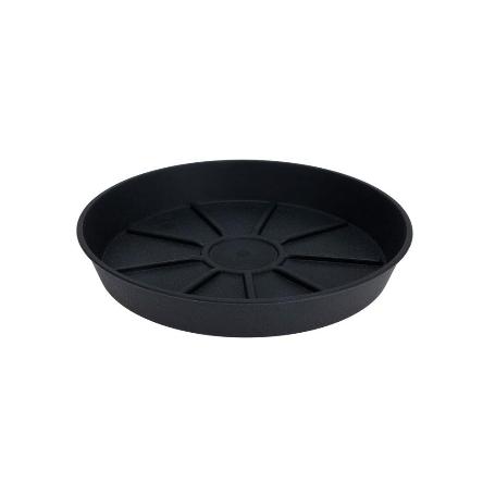 PLATO MACETA PLASTICO 20 CM ANTRACITA
