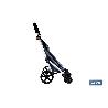 CARRO DE LA COMPRA GRIS ABATIBLE DE ALUMINIO CON 6 RUEDAS GIRATORIAS 53 L