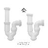 SIFON CURVO EXTENSIBLETUERCA LOCA  1 1/2 Ø 40 MM