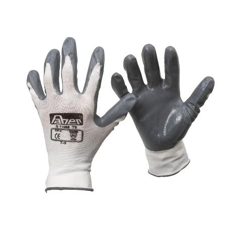 GUANTE NYLON  NITRILO GRIS T-8