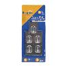 COLGADOR PLASTICO ADH. PEQ. 5 UD METALIZADO