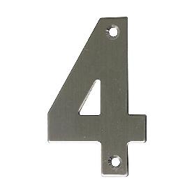NUMERO 4 -M.4 INOX.18/8 10CM.