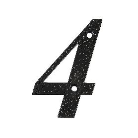 NUMERO 4 -M.4 NEGRO 10CM.