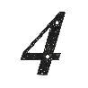 NUMERO 4 -M.4 NEGRO 10CM.