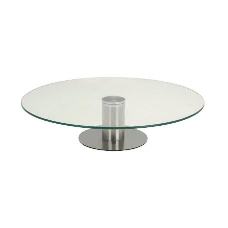 PLATO TARTA VIDRIO INOXIDABLE 30 CM