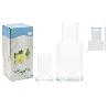 BOTELLA 1,5 L 23X10,5 CM + VASO VIDRIO 11X7 CM 250 ML