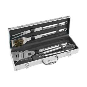 ACCESORIOS BARBACOA 4 PIEZAS INOXIDABLE