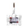 PARRILLA DOBLE MANGO MADERA 40X26 CM