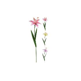 PINCHO FLOR 6 PETALOS METAL 75 CM