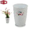 MACETA PLASTICO RATAN BLANCA 19 CM