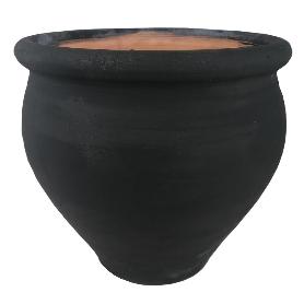 MACETA BARRO PEQUEÑA 25X25 NEGRA