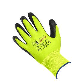 GUANTE SANDY NITRILO FLUORESCENTE T-L 9