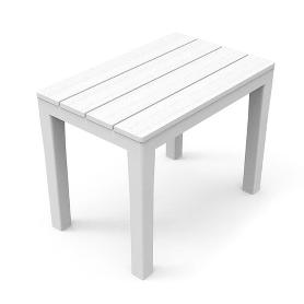 BANQUETA MESA BAJA TIMOR 60X38,5X45 CM BLANCA